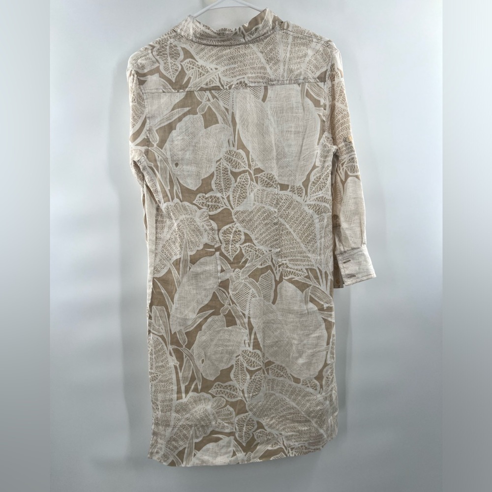 Tommy Bahama 100% Linen Tropical Leaf Print Shirt Dress Tunic XS - Picture 6 of 13